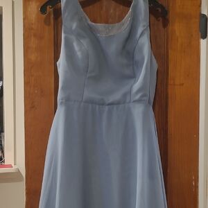 Elegant Blue Sleeveless Dress